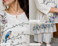 Birdsong Bloom linen co-ord set
